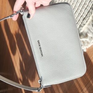 Michael Kors Grey Leather Wristlet